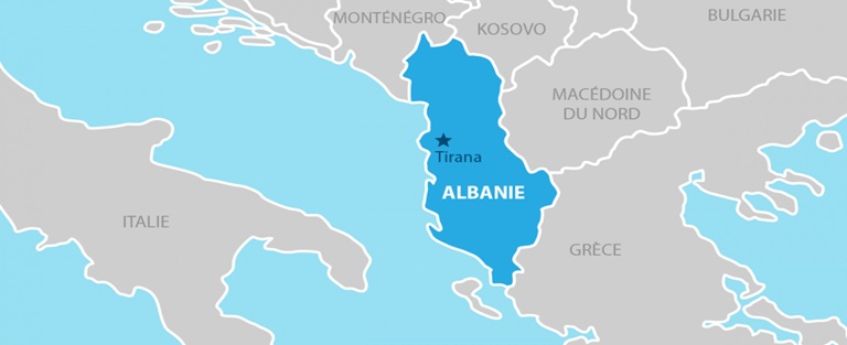2025 albanie mapa