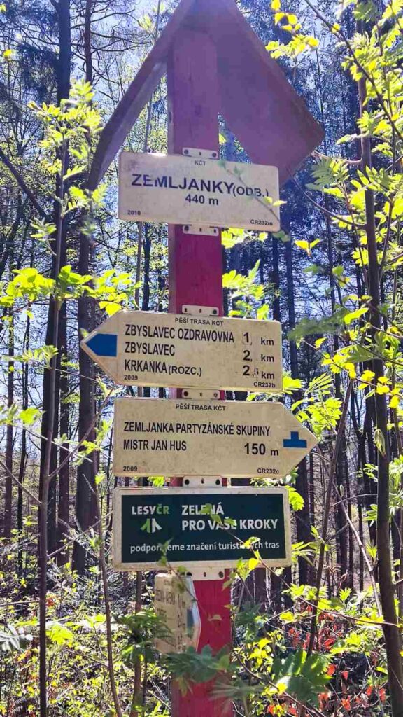 železné hory rozcestník opt